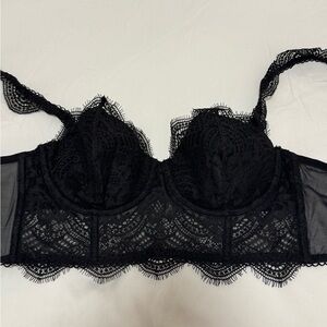 Victoria's Secret Black Lace Bra/Top